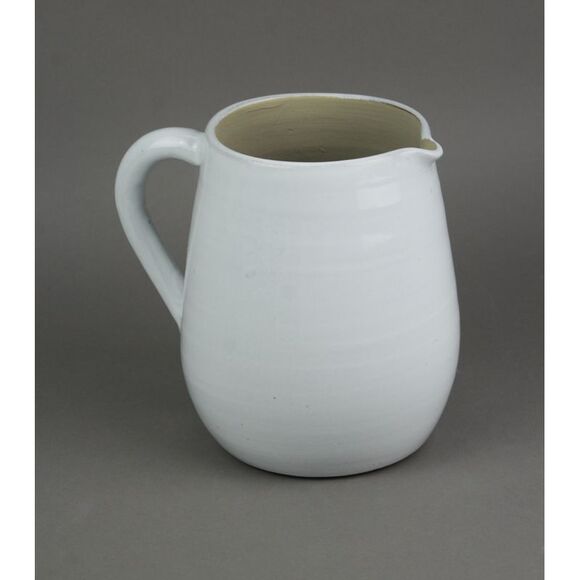 White Ceramic Vintage Finish Family Tree Design Decorative Pitcher - Picture 3 of 3